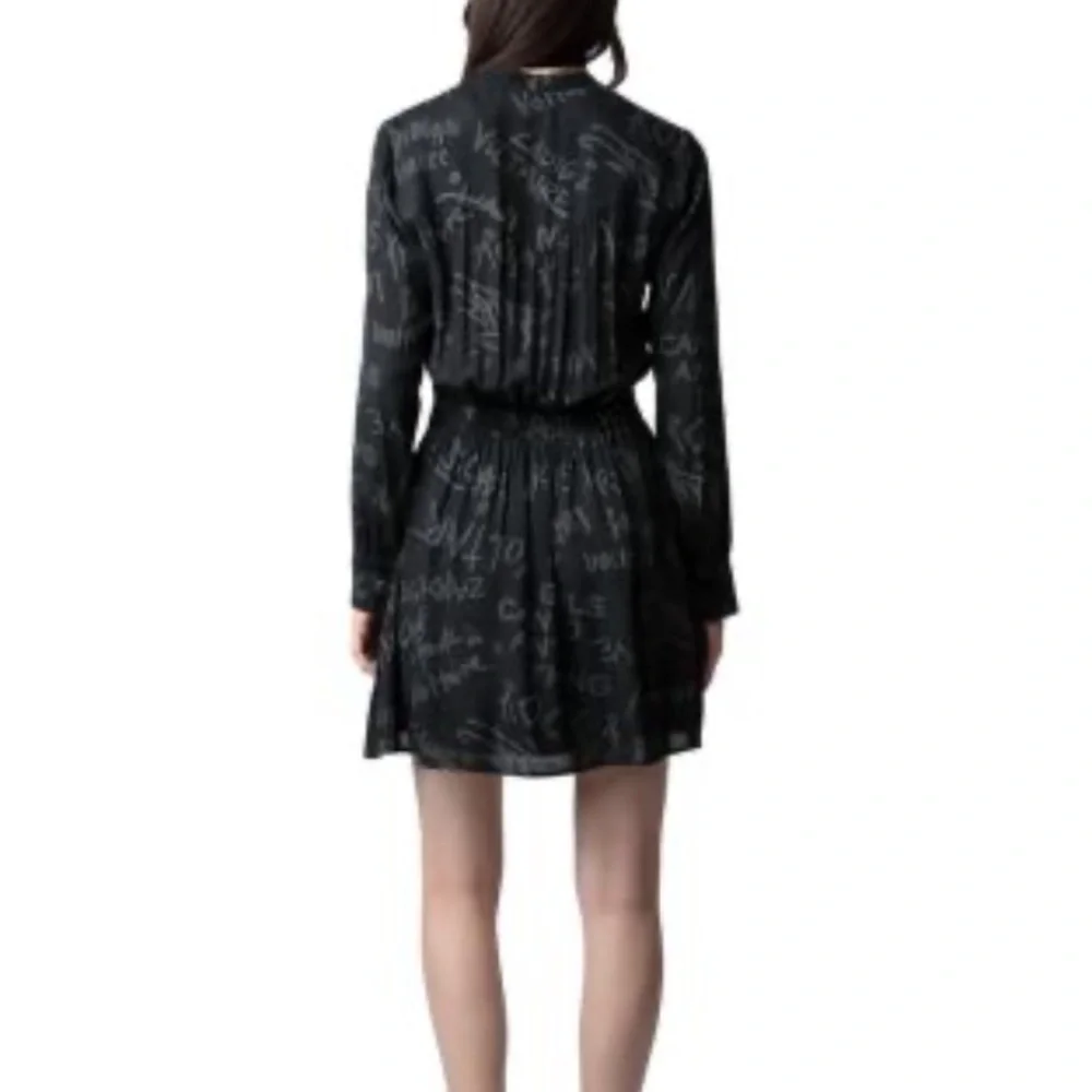 Zadig & Voltaire Refla Crepe Manifesto Dress - Picture 3 of 10